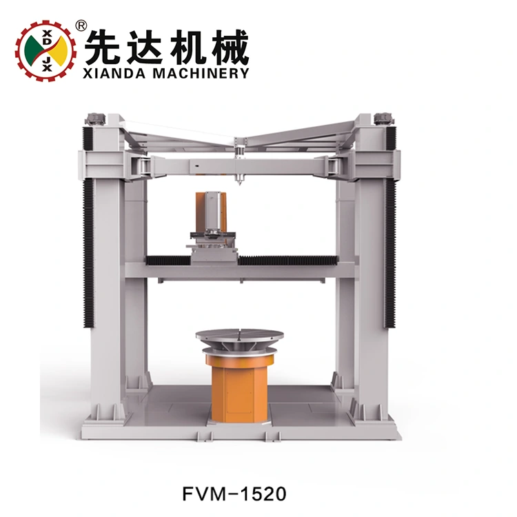Máquina de gravação em pedra CNC vertical de 4 eixos para estátuas e colunas 3D